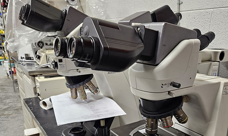 Microscope that has been repaired and ready to ship